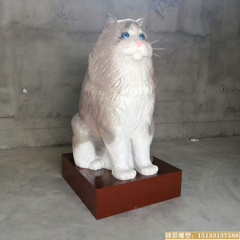 仿真猫雕塑 玻璃钢猫雕塑5