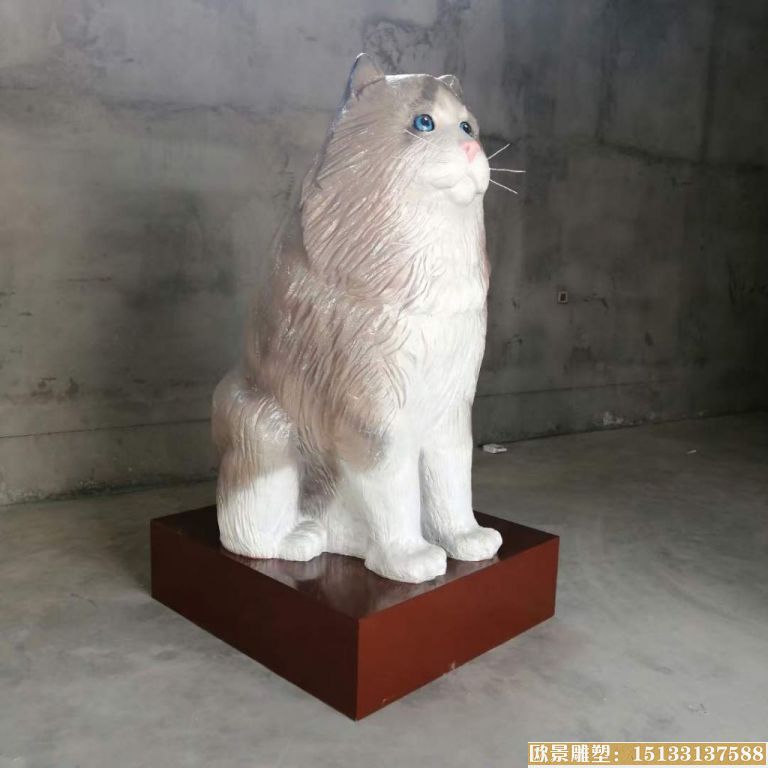 仿真猫雕塑 玻璃钢猫雕塑1