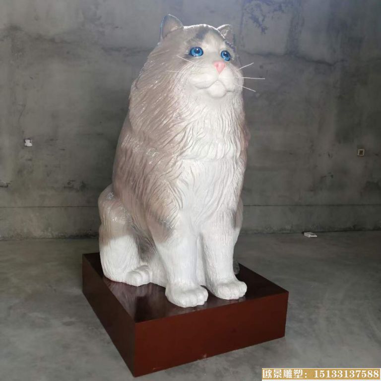 仿真猫雕塑 玻璃钢猫雕塑2