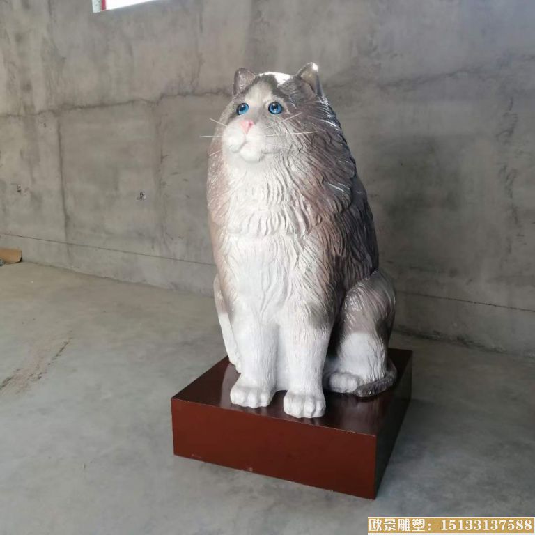仿真猫雕塑 玻璃钢猫雕塑4